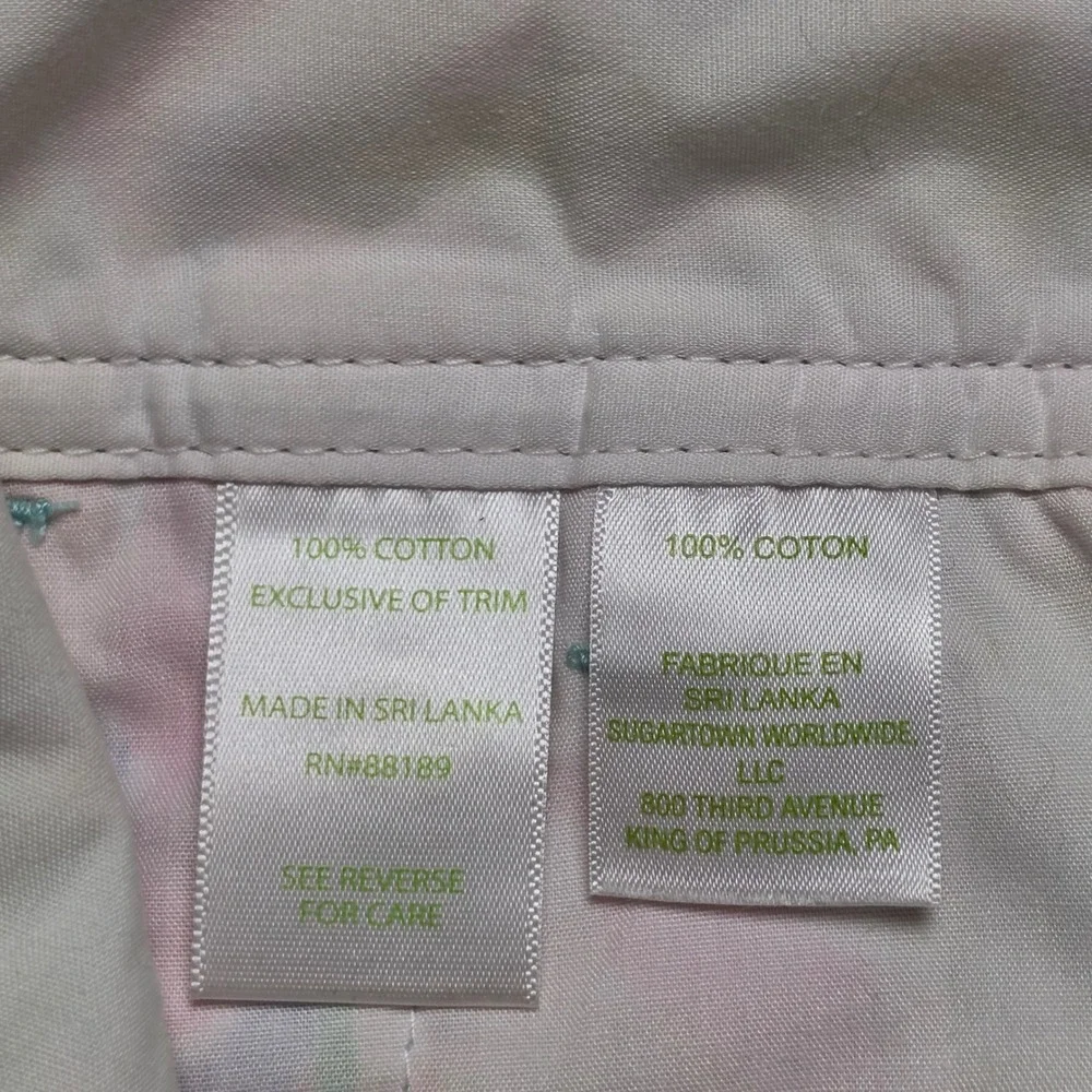 Lilly Pulitzer Womens Size 00 Pink Green Floral Callahan Shorts Tropical Chino